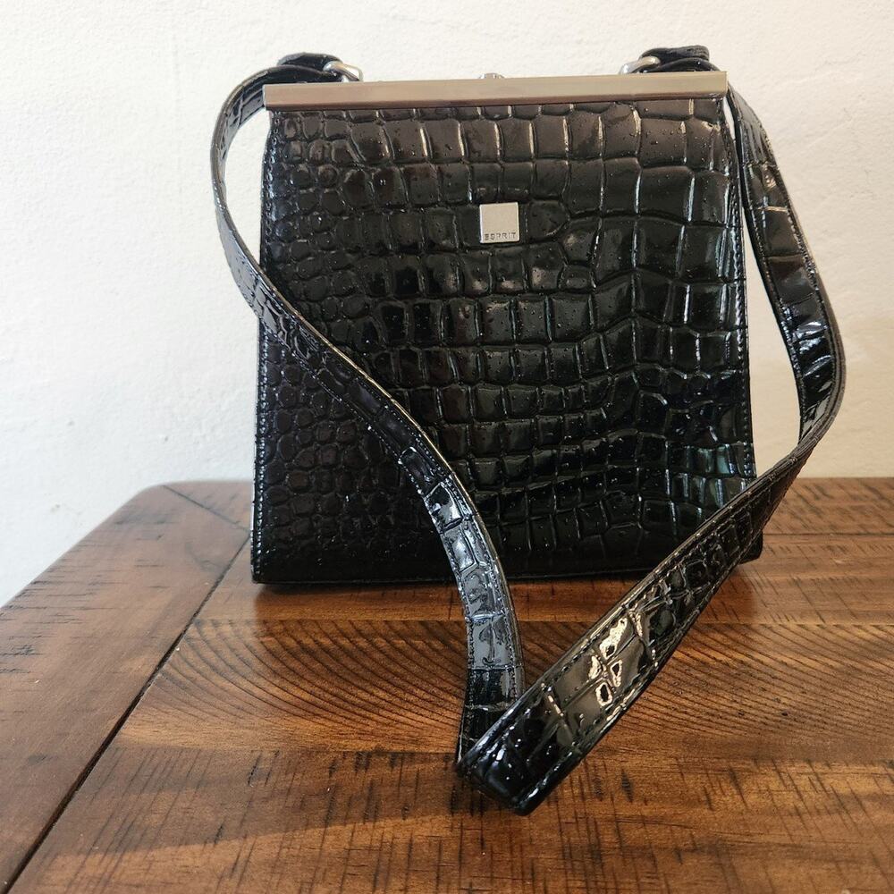 esprit handbag‎ vintage crocodile texture